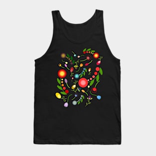 Florals on black Tank Top